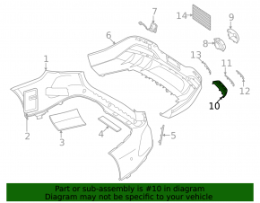 Lower left rear bumper trim Mercedes EQS-class V297 22-25 AMG pkg