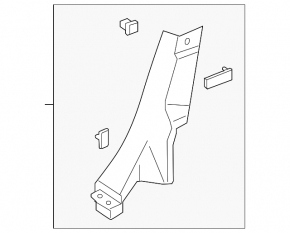 Rear pillar trim lower left Ford Fusion mk5 13-20 gray