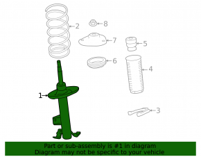 Front left shock absorber Nissan Murano z53 25-26