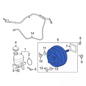Ford Mustang mk6 15-17 3.7V Vacuum Booster