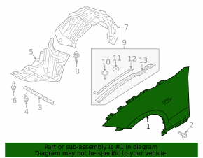 Front left wing Mazda MX-5 16-25