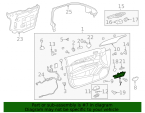 Door handle inside front right Cadillac CTS 14-19