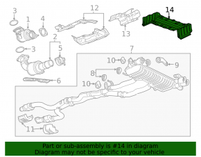 Heat shield muffler rear Chevrolet Camaro 16-23