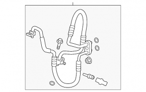 Air Conditioner Compressor Heater Tube Buick Encore 13-15