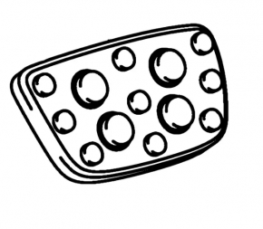 Brake pedal pad Toyota Venza 21-24