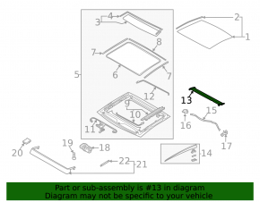 Black panoramic blind for Audi A6 C8 19-22