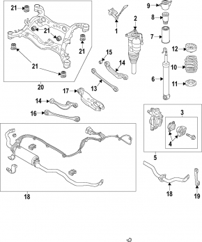 Rear subframe for Audi Q8 19-25
