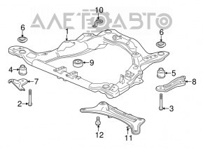 Front subframe Acura MDX 14-16