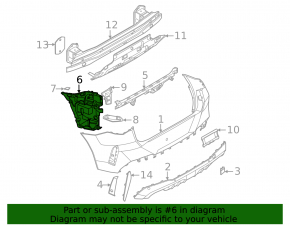Left rear bumper mount for BMW X3 G45 24-25