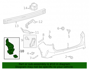Left lower rear bumper mount for Lexus RX 23-26 Japan built