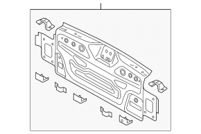 Rear panel VW Passat b7 12-15 USA interior