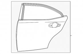 Bare rear right door Lexus IS 14-20 white 077 bumps, rust along the edge