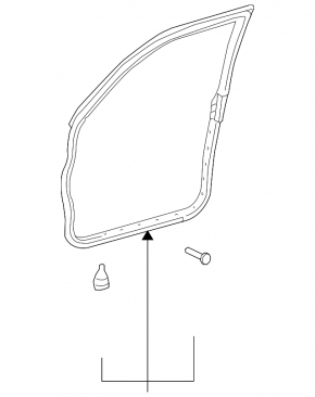 Front left door seal for Lexus GX470 03-09