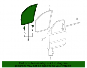 Front left door seal for Lexus GX470 03-09