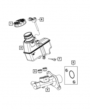 Brake master cylinder with reservoir for Dodge Dart 13-16 manual transmission