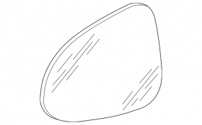 Left mirror element VW Touareg 11-17 heated