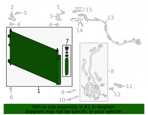 Air conditioner radiator condenser Honda Clarity 18-21 usa