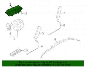 Audi Q3 83A 19-25 passenger airbag in the dashboard