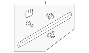 Door trim lower front left Kia Sorento 16-20
