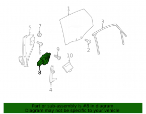 Rear right window lift motor Audi A4 B8 08-16