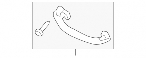 Ceiling handle rear left Audi Q7 16- black