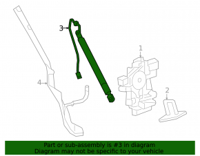 Right tailgate shock absorber Nissan Murano 25-26