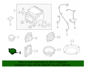 Hyundai Sonata 15-19 Front Panel Speaker