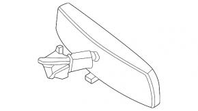 Nissan Ariya 23-25 auto-dimming interior mirror with Home Link for rearview camera on the glass