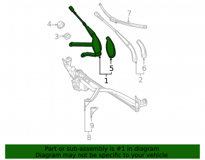 Wiper arm right Mercedes W213 E 17-23