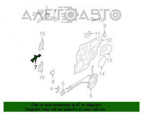 Door limiter rear left Mazda3 03-08