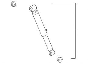Shock absorber rear left Nissan Rogue 14-20 large silent block