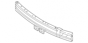 Front bumper reinforcement for the 2017 Nissan Rogue Sport without radar cruise control