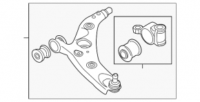 Lower front right arm Mazda CX-5 17 - rusty, cracked silent block