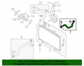 Upper cooling pipe Mazda 3 14-18 BM 2.0