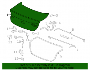 Chevrolet Malibu Trunk Lid 16-