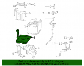 Battery tray GMC Terrain 10-17