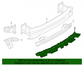 Rear bumper central mount VW Taos 22-25