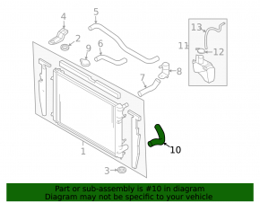 Cooling pipe lower Subaru b9 Tribeca OEM