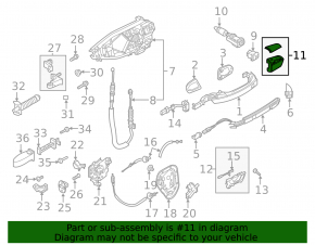 Plug outer handle front left Audi A6 C8 19-
