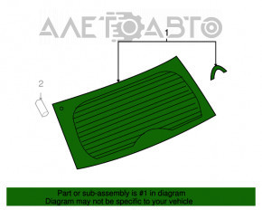 Rear window for the Jeep Compass 11-16