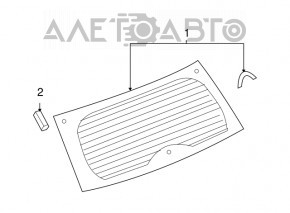 Rear window for the Jeep Compass 11-16