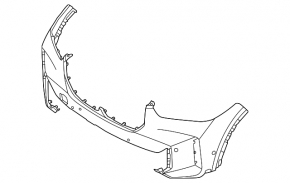 Bare front bumper for BMW X5 G05 24-26 with parking sensors