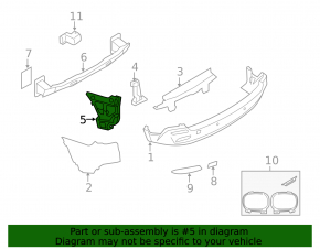 Rear bumper mount, left outer, BMW X5 E70 07-13 pre-restyling