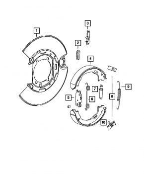 Rear right brake disc cover Dodge Charger 11-23 3.6 for BREMBO