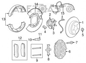 Rear right brake disc cover Dodge Charger 11-23 3.6 for BREMBO
