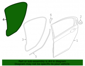 Door seal rear left BMW 5 G30 17-23