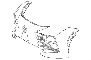Lexus RZ 23-26 bare front bumper without headlight washers