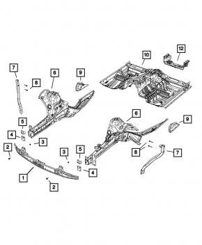 Crossmember of automatic transmission cushion Dodge Durango 11-13 3.6, 5.7