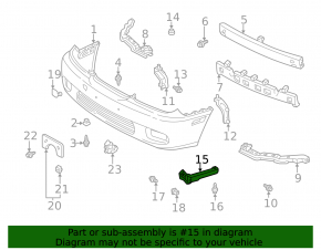 Front bumper mount right Lexus ES300 ES330