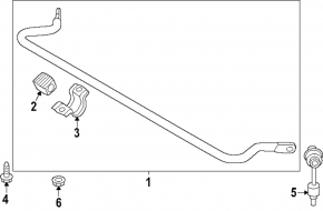 Right rear stabilizer bar mounting bracket for Hyundai Santa Fe 24-26